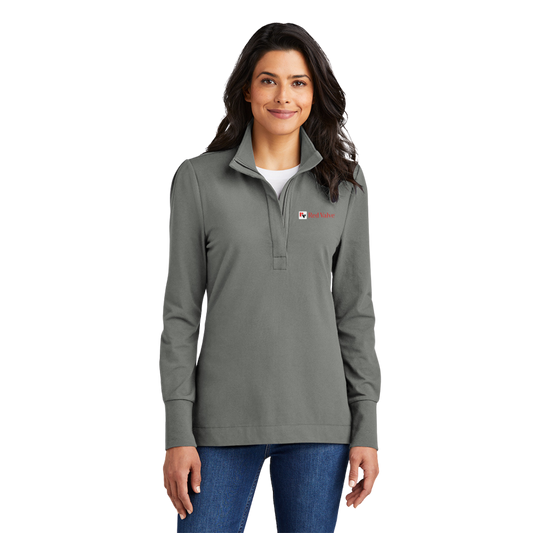 Port Authority® Ladies Fairway Stretch 1/4-Zip/Red Valve