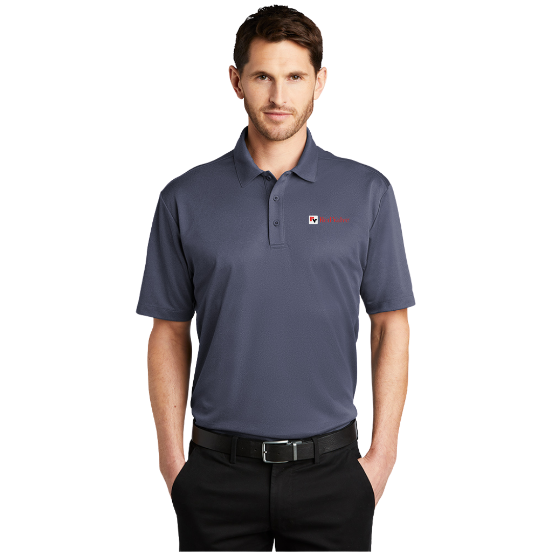 Port Authority® Heathered Silk Touch™ Performance Polo/Red Valve