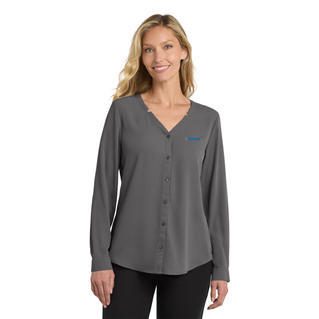Port Authority® Women's Long Sleeve Button-Front Blouse/DeZURIK
