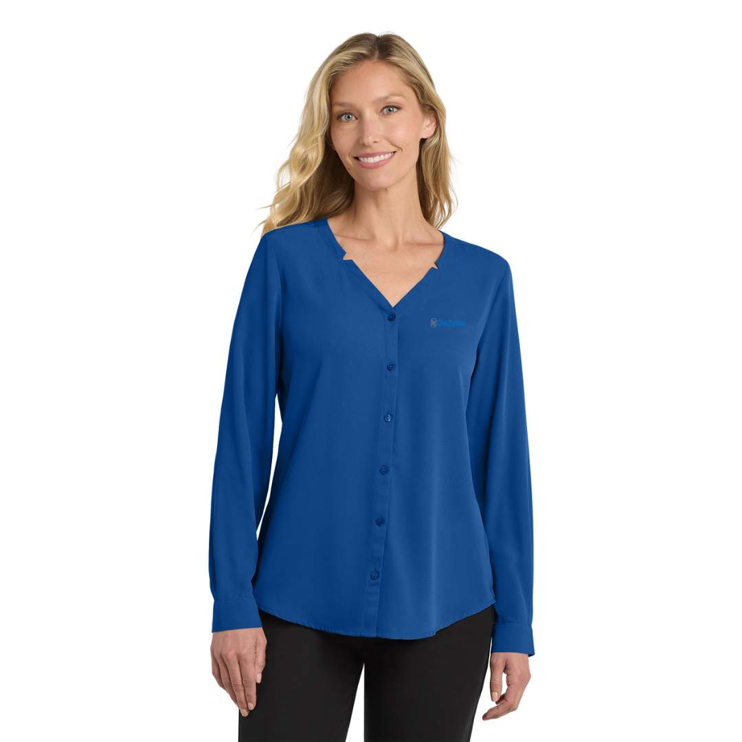 Port Authority® Women's Long Sleeve Button-Front Blouse/DeZURIK