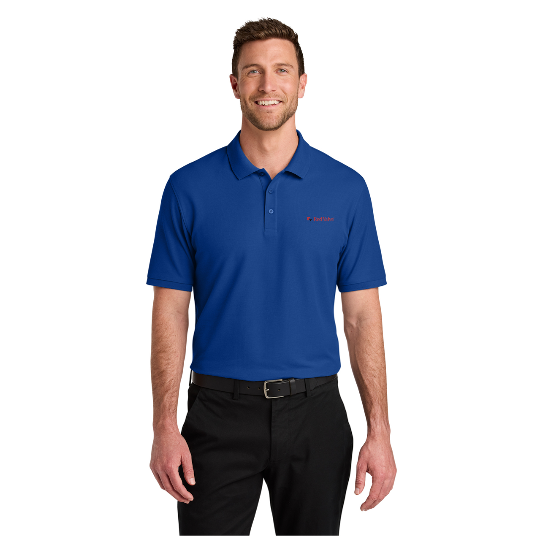 Port Authority® Wearever Signature Pique Polo/Red Valve