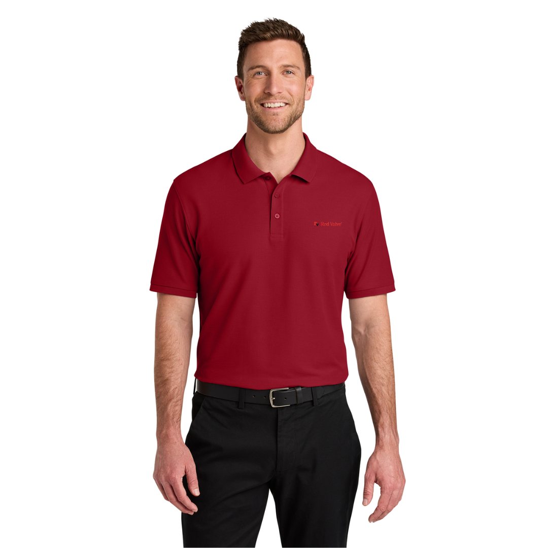 Port Authority® Tall Wearever Signature Pique Polo/Red Valve