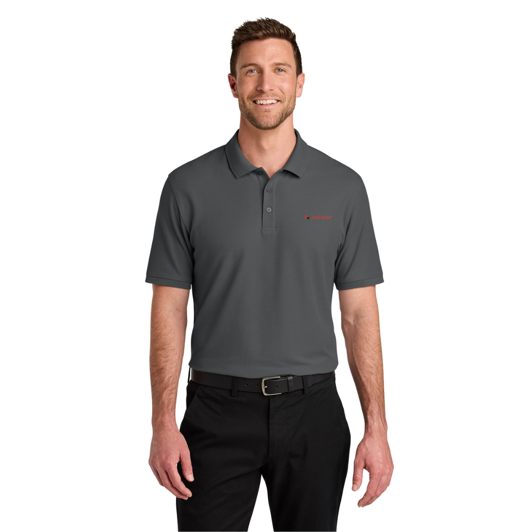 Port Authority® Tall Wearever Signature Pique Polo/Red Valve