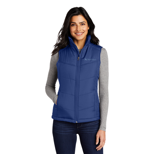 Port Authority® Ladies Puffy Vest/Red Valve