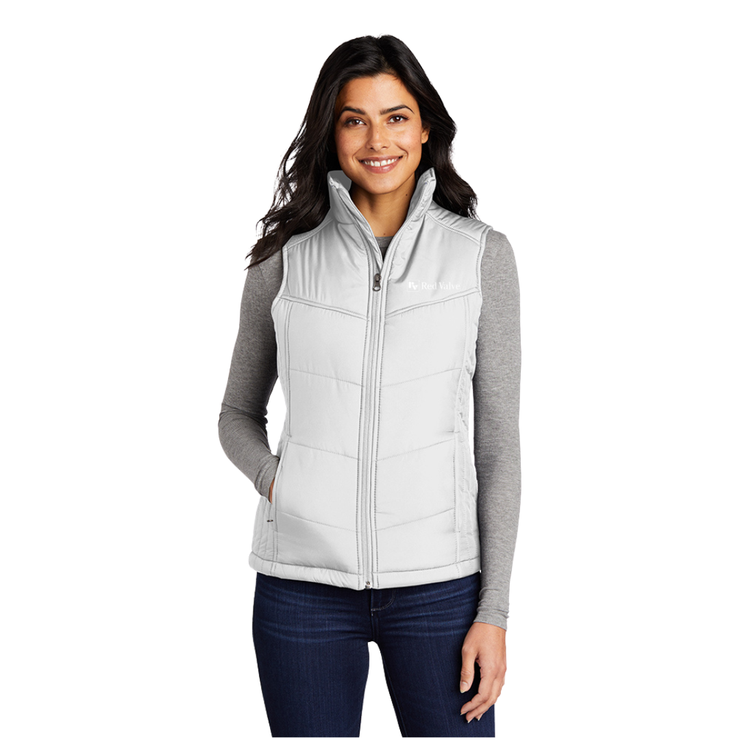 Port Authority® Ladies Puffy Vest/Red Valve