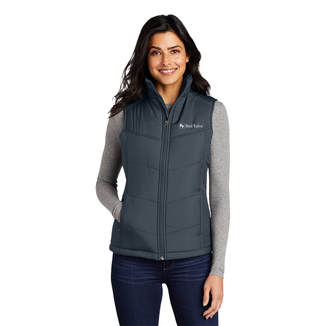 Port Authority® Ladies Puffy Vest/Red Valve