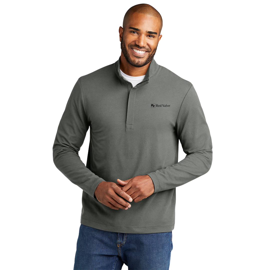 Port Authority® Fairway Stretch 1/4-Zip/Red Valve