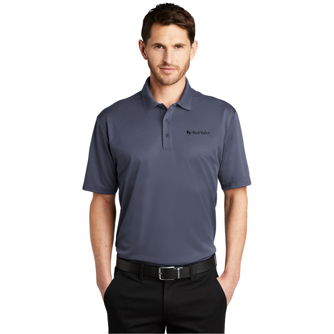 Port Authority® Heathered Silk Touch™ Performance Polo/Red Valve