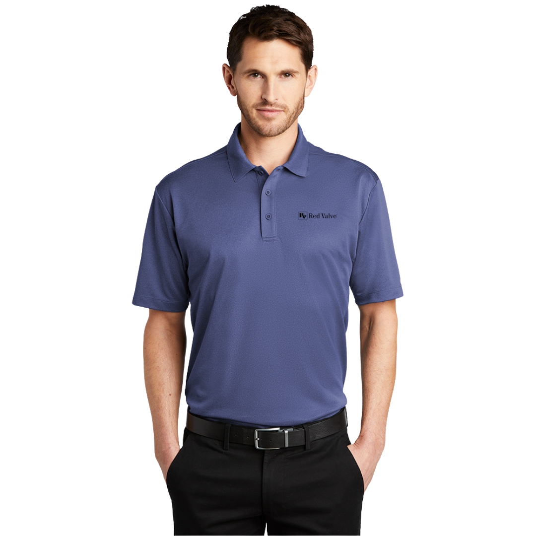 Port Authority® Heathered Silk Touch™ Performance Polo/Red Valve