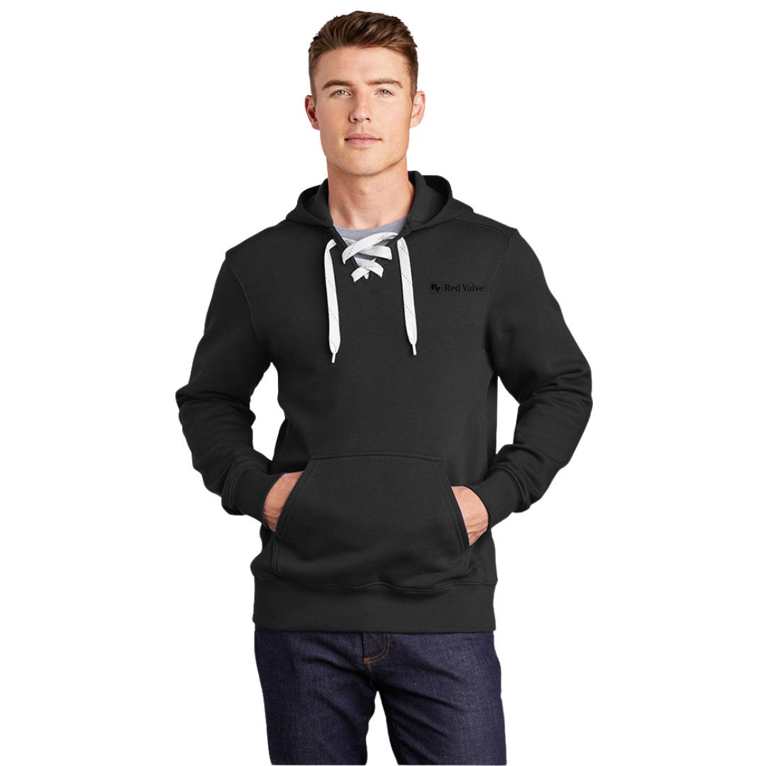 Sport-Tek® Lace Up Pullover Hooded Sweatshirt/Red Valve