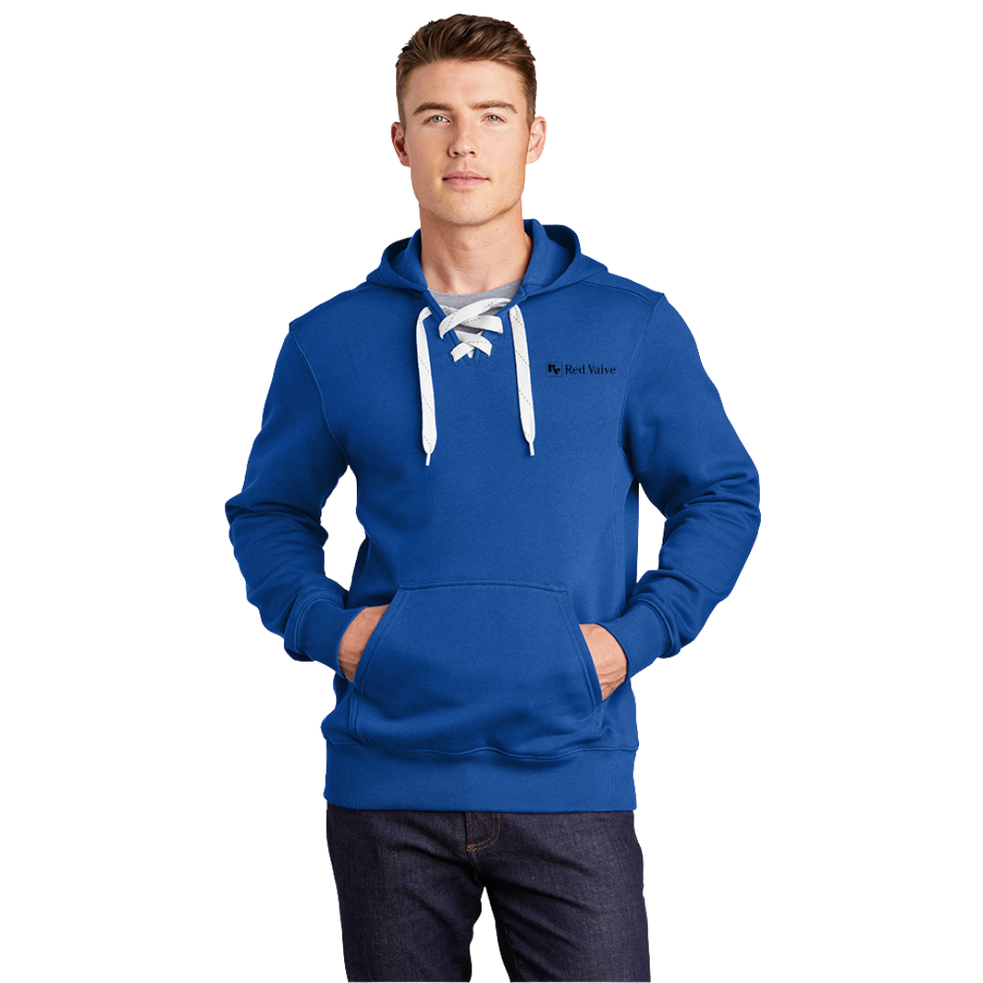 Sport-Tek® Lace Up Pullover Hooded Sweatshirt/Red Valve