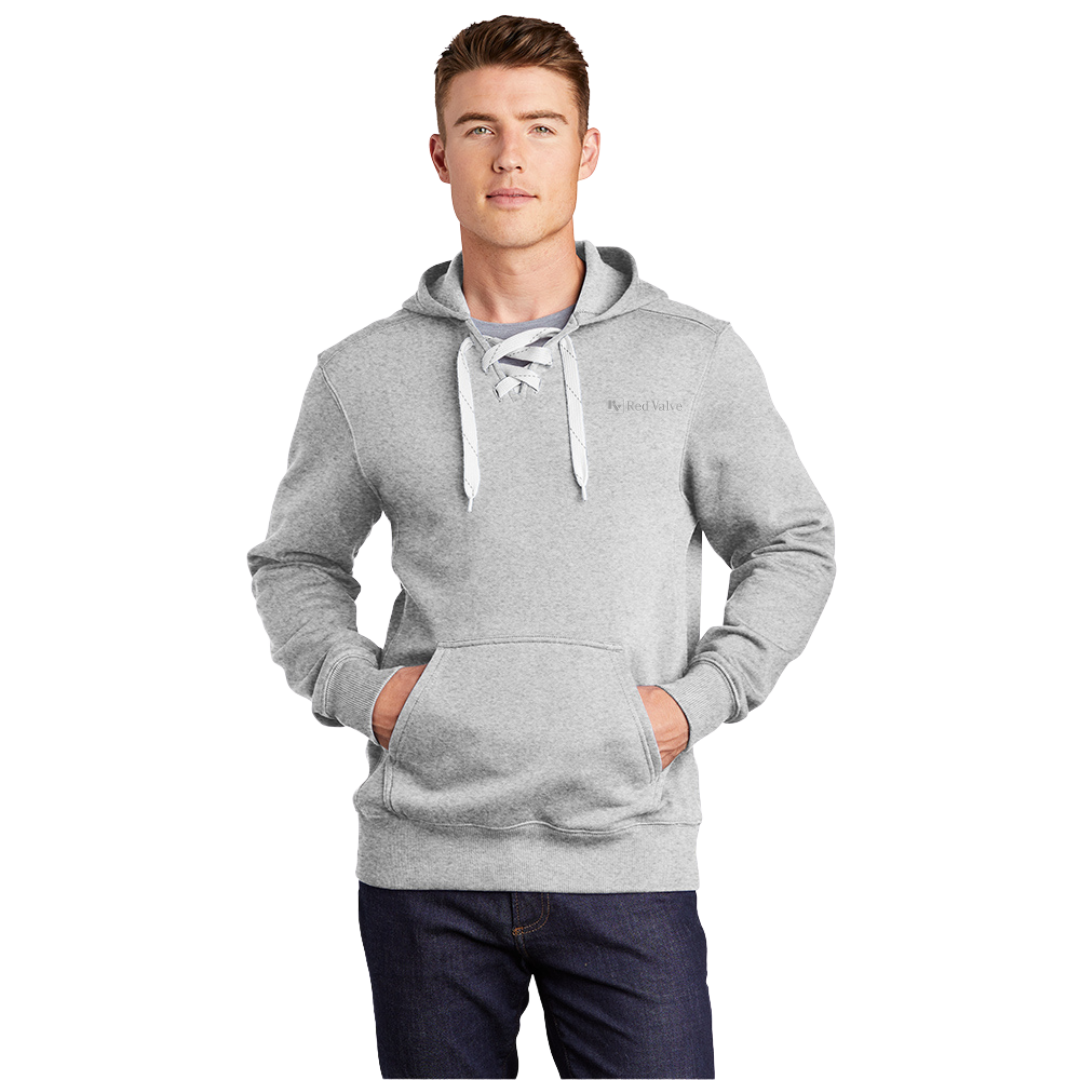 Sport-Tek® Lace Up Pullover Hooded Sweatshirt/Red Valve