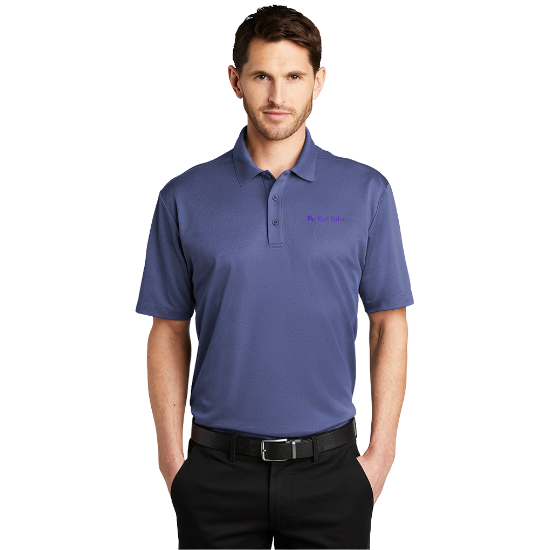 Port Authority® Heathered Silk Touch™ Performance Polo/Red Valve