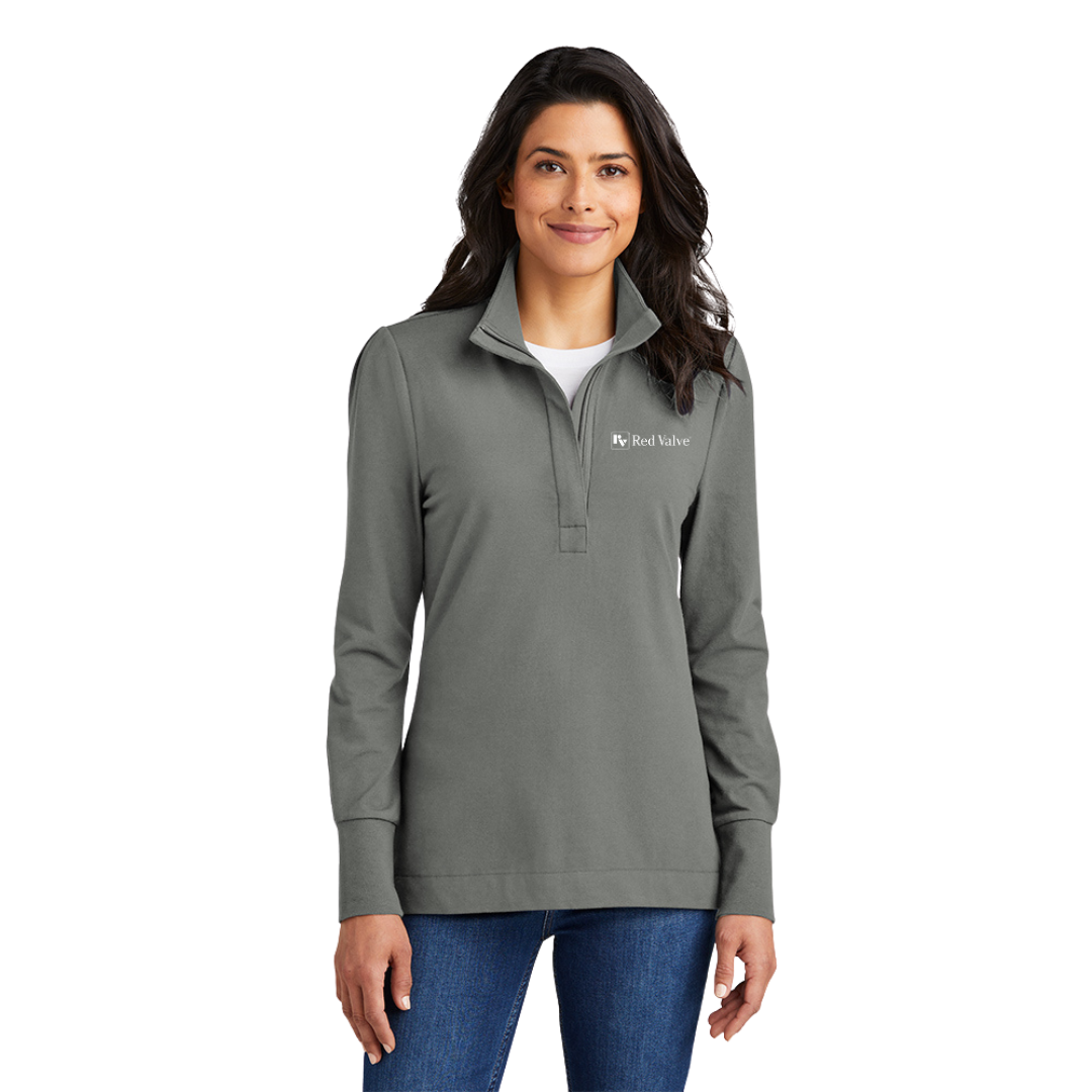 Port Authority® Ladies Fairway Stretch 1/4-Zip/Red Valve