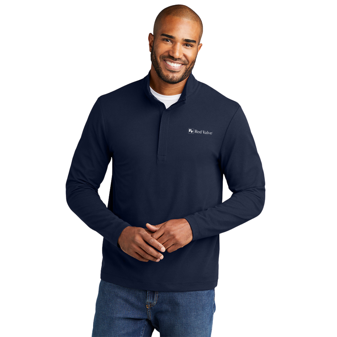 Port Authority® Fairway Stretch 1/4-Zip/Red Valve