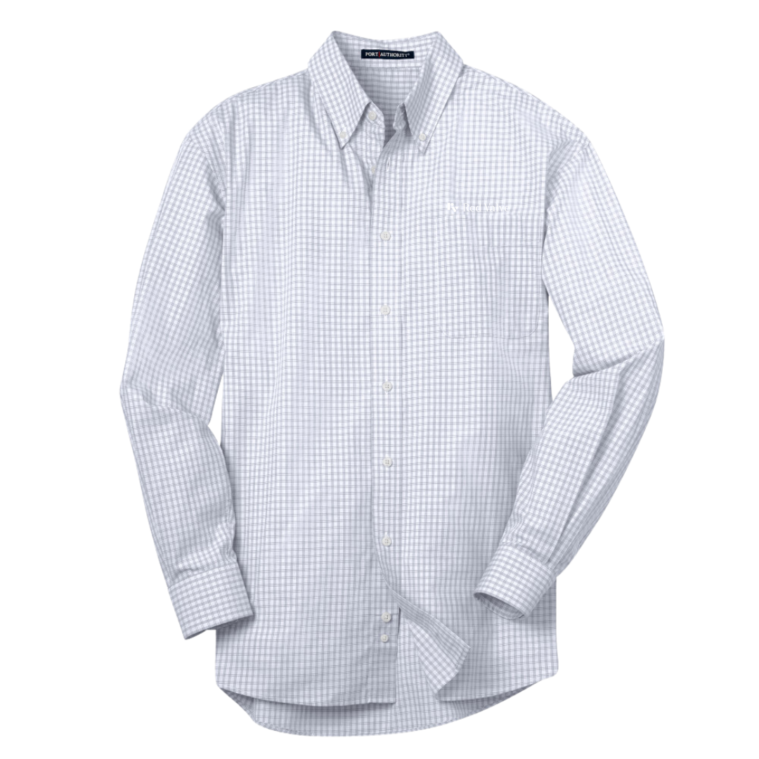 Port Authority® Plaid Pattern Easy Care Shirt/Red Valve