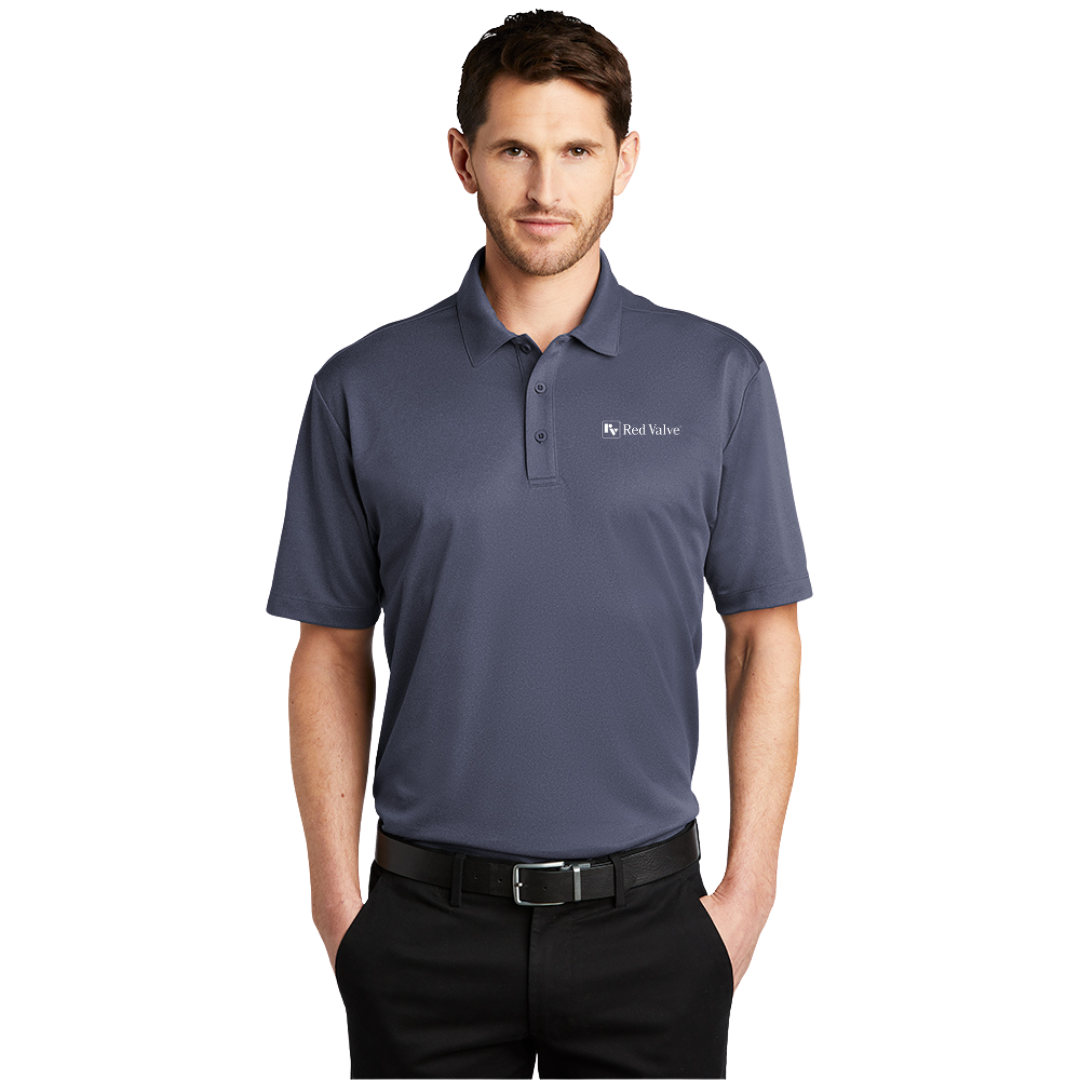 Port Authority® Heathered Silk Touch™ Performance Polo/Red Valve